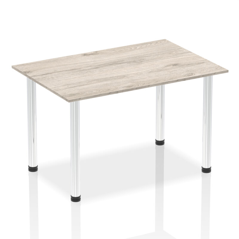 impulse 1400mm straight table with post leg