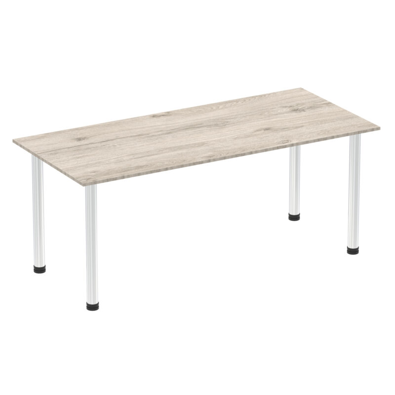 impulse 1800mm straight table with post leg