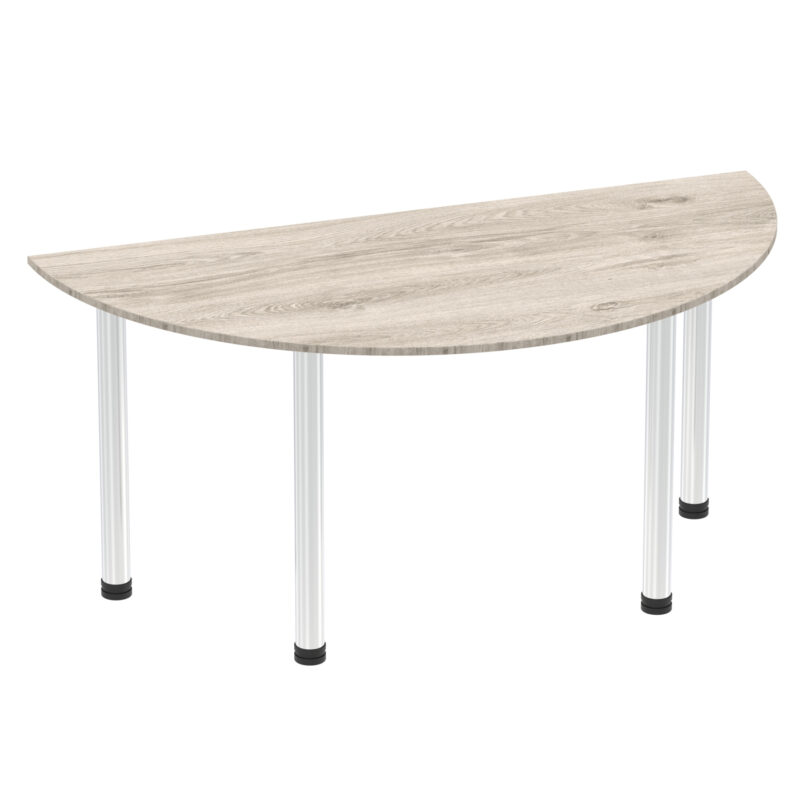 impulse semi circle table with post leg