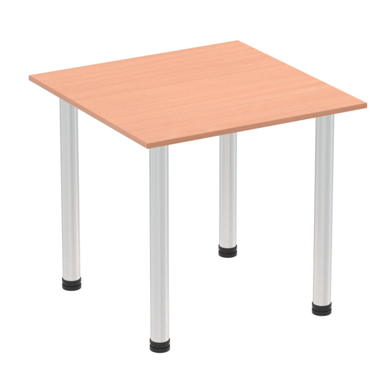 impulse square table with post leg