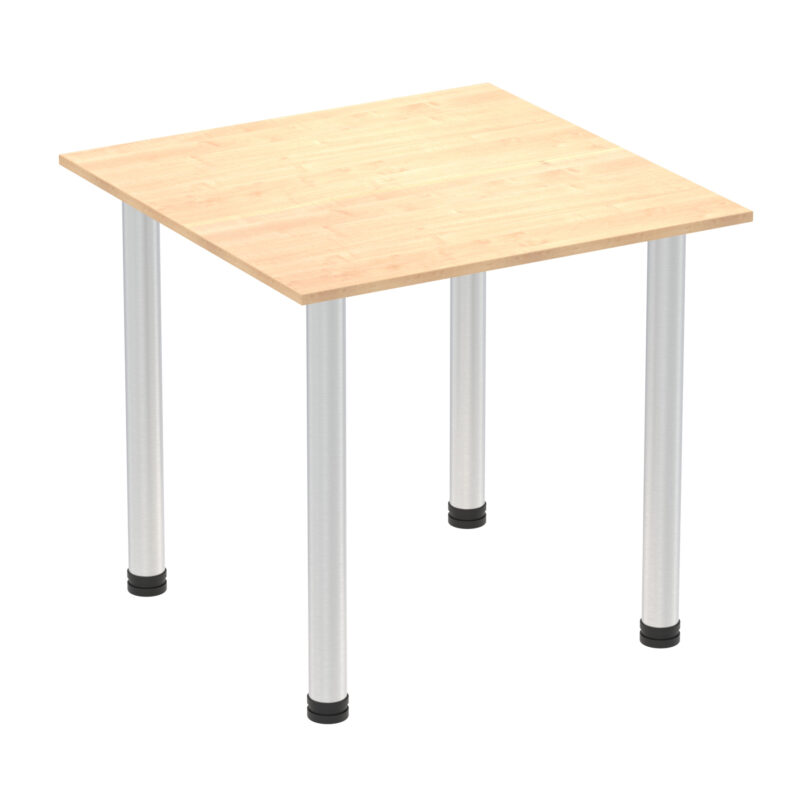 impulse square table with post leg