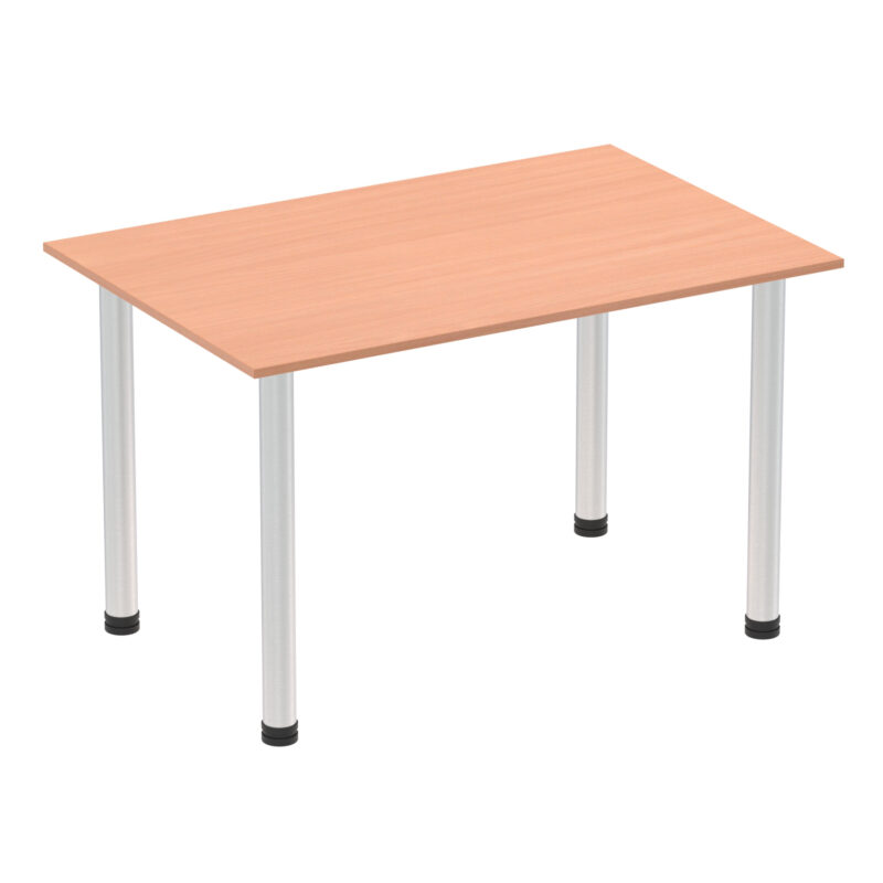 impulse 1200mm straight table with post leg