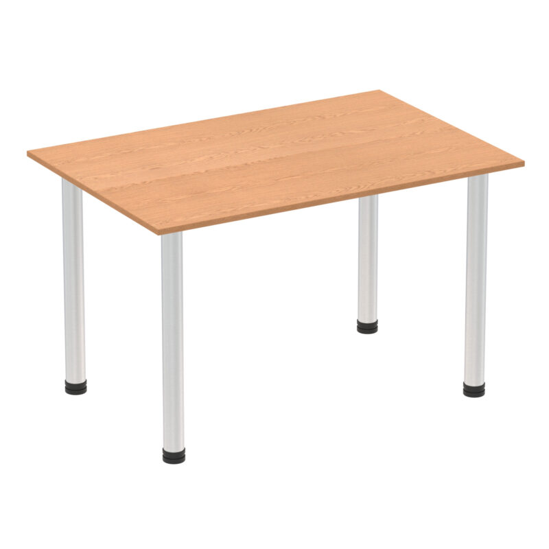 impulse 1200mm straight table with post leg