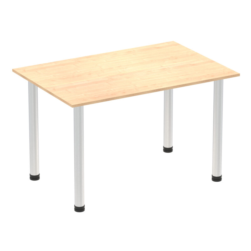 impulse 1200mm straight table with post leg