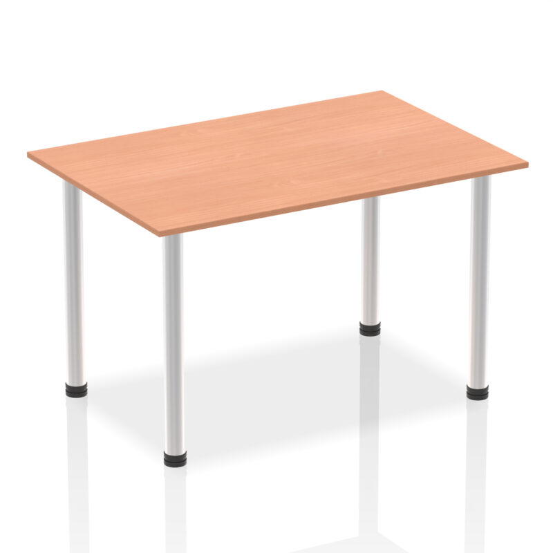 impulse 1400mm straight table with post leg