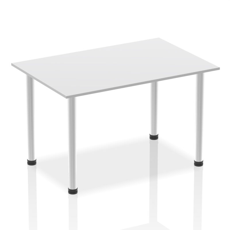 impulse 1400mm straight table with post leg