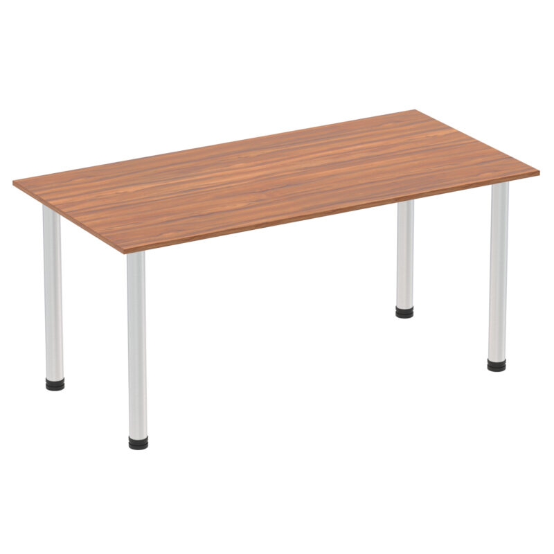 impulse 1600mm straight table with post leg