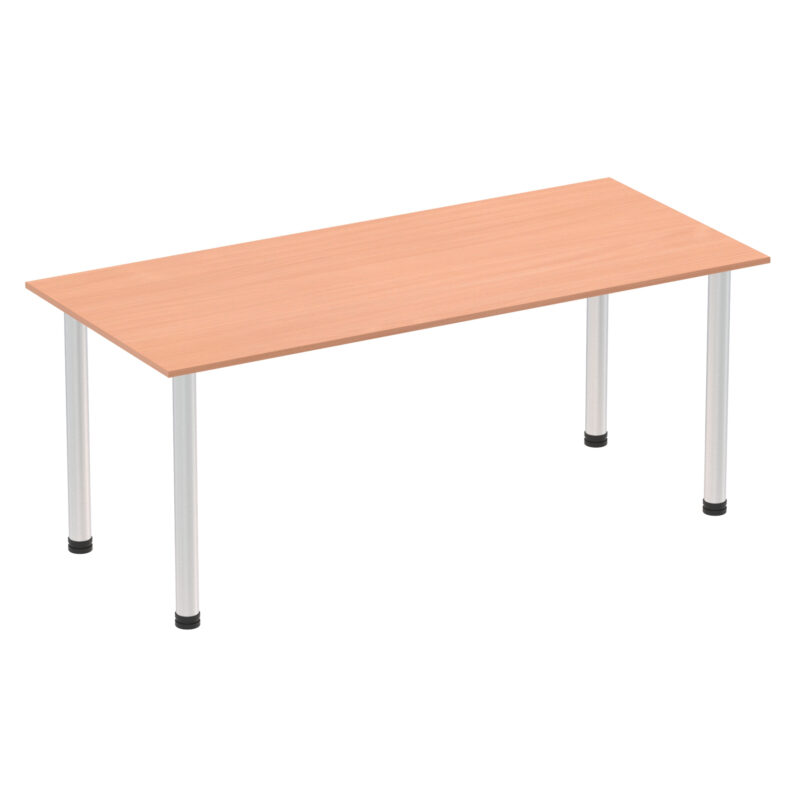 impulse 1800mm straight table with post leg