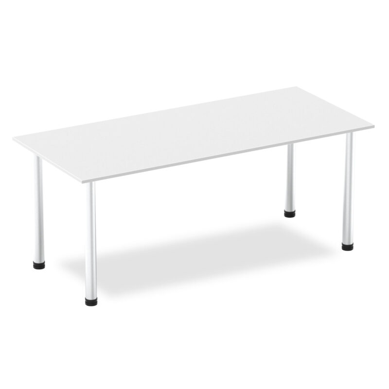 impulse 1800mm straight table with post leg