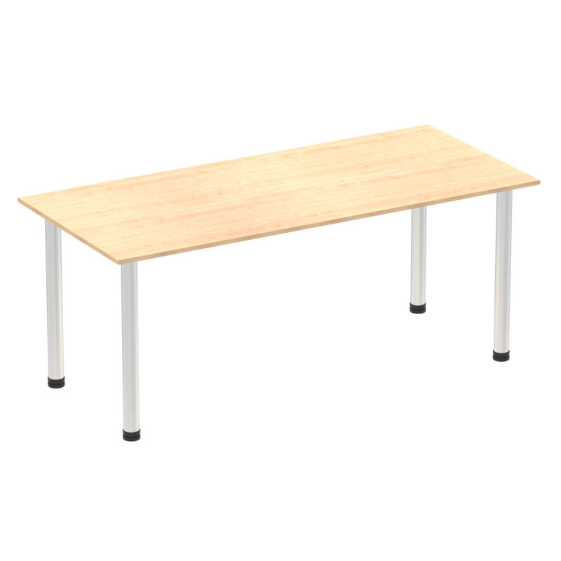 impulse 1800mm straight table with post leg