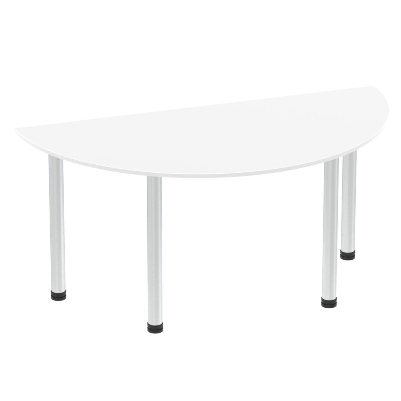 impulse semi circle table with post leg