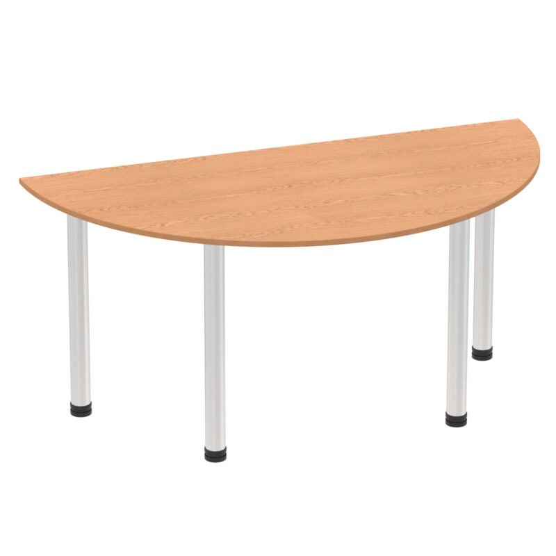impulse semi circle table with post leg
