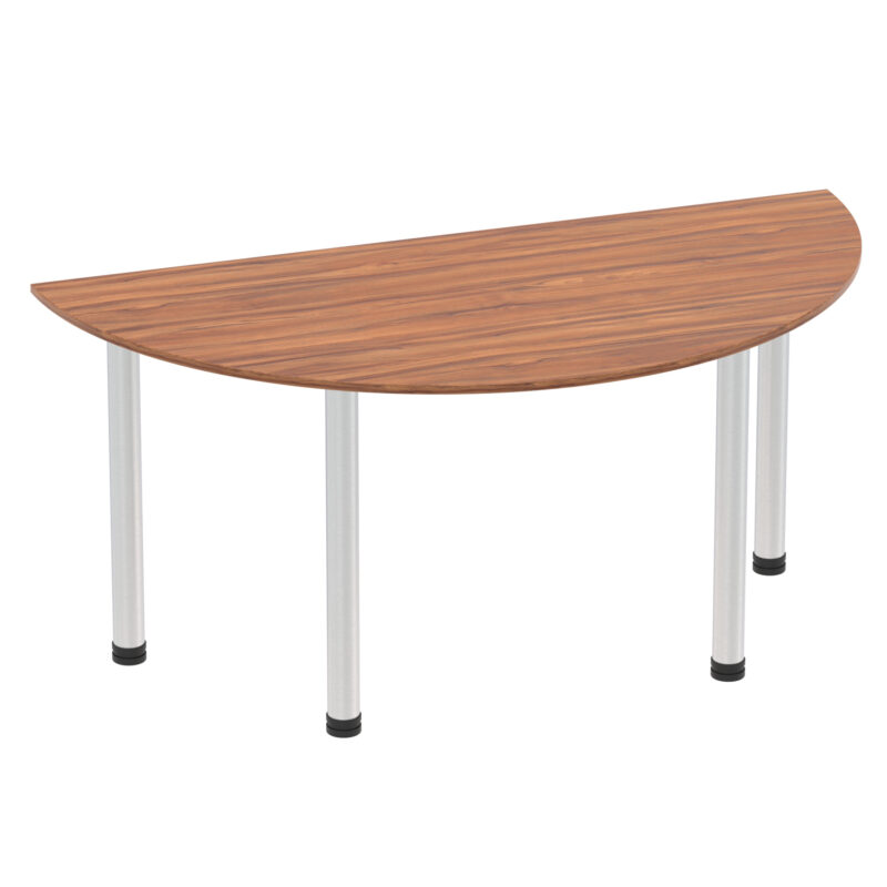 impulse semi circle table with post leg