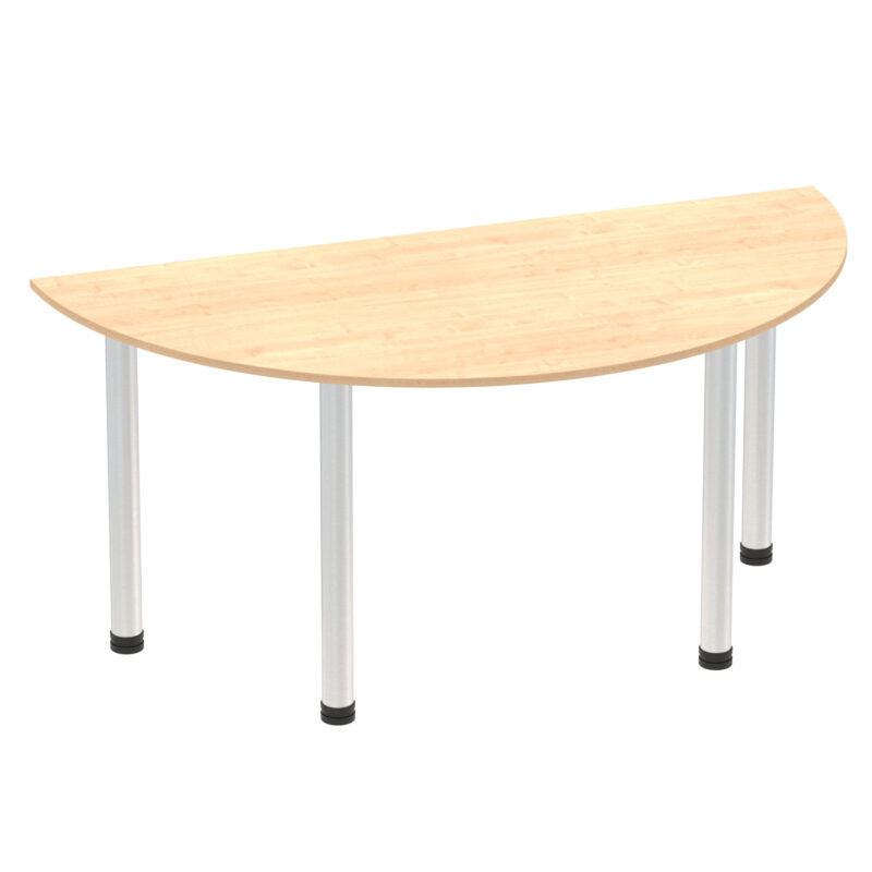 impulse semi circle table with post leg