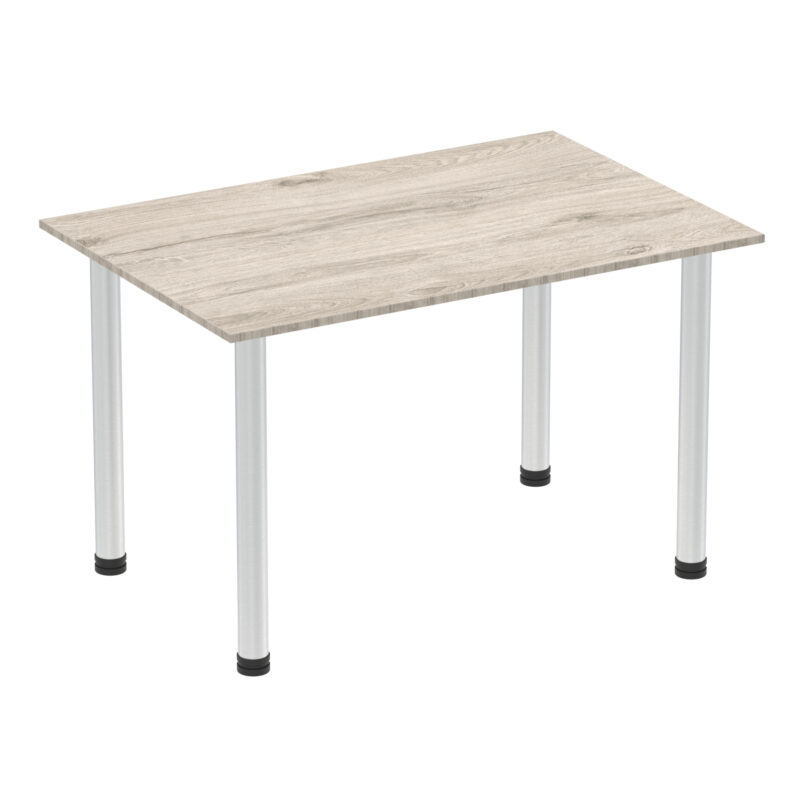 impulse 1200mm straight table with post leg