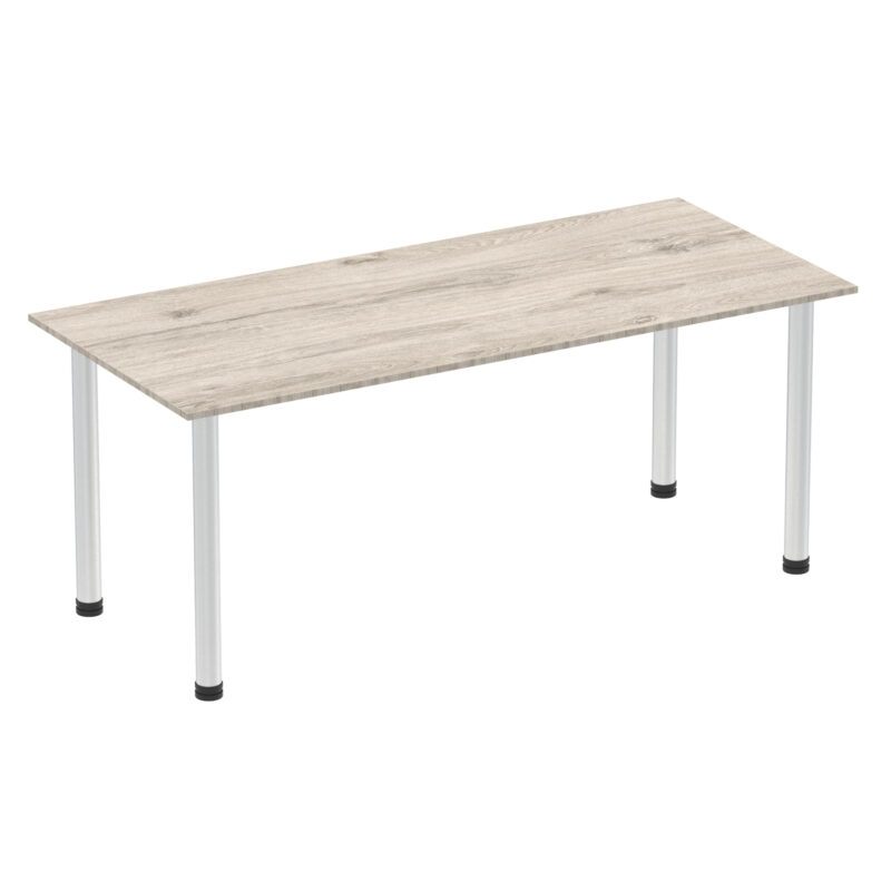 impulse 1800mm straight table with post leg