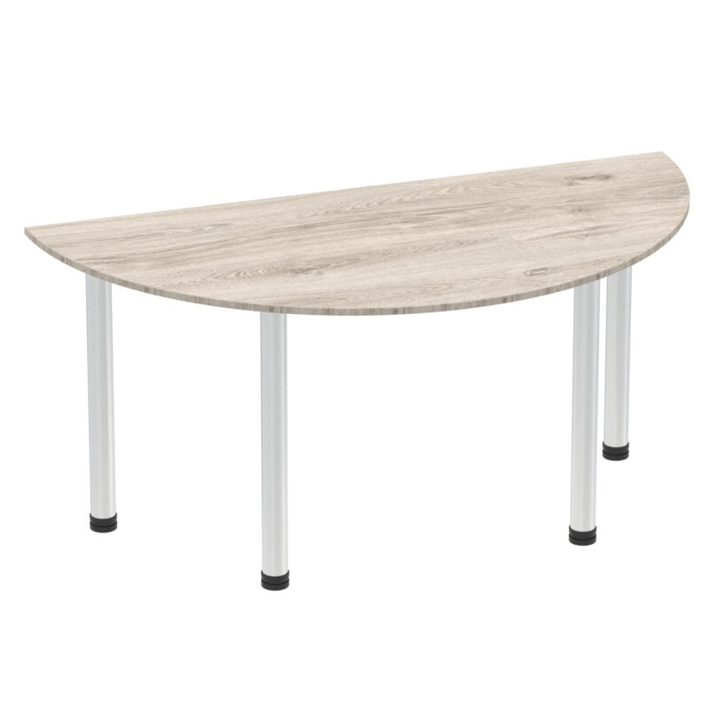 impulse semi circle table with post leg