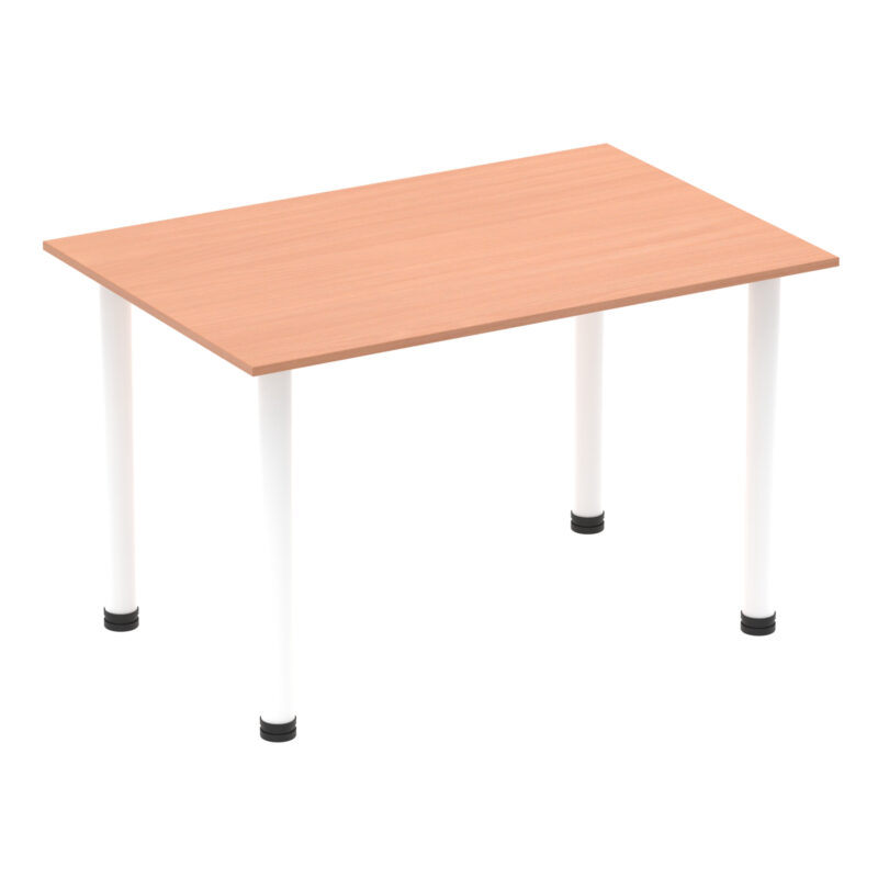 impulse 1200mm straight table with post leg