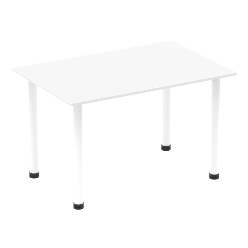 impulse 1200mm straight table with post leg