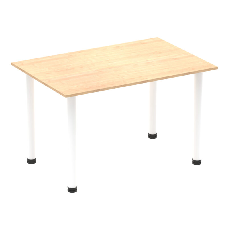 impulse 1200mm straight table with post leg