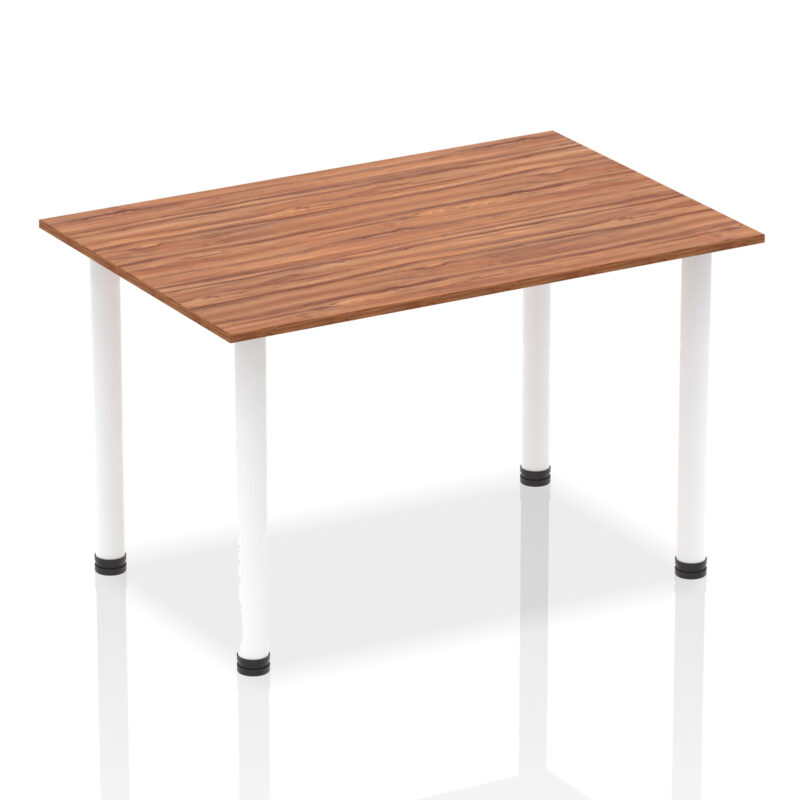 impulse 1400mm straight table with post leg