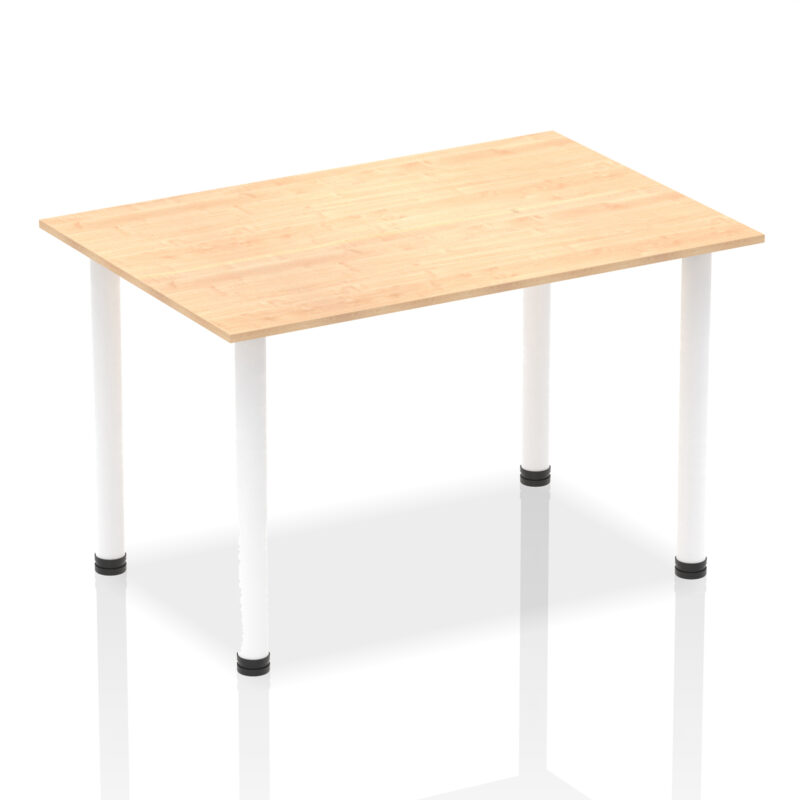 impulse 1400mm straight table with post leg