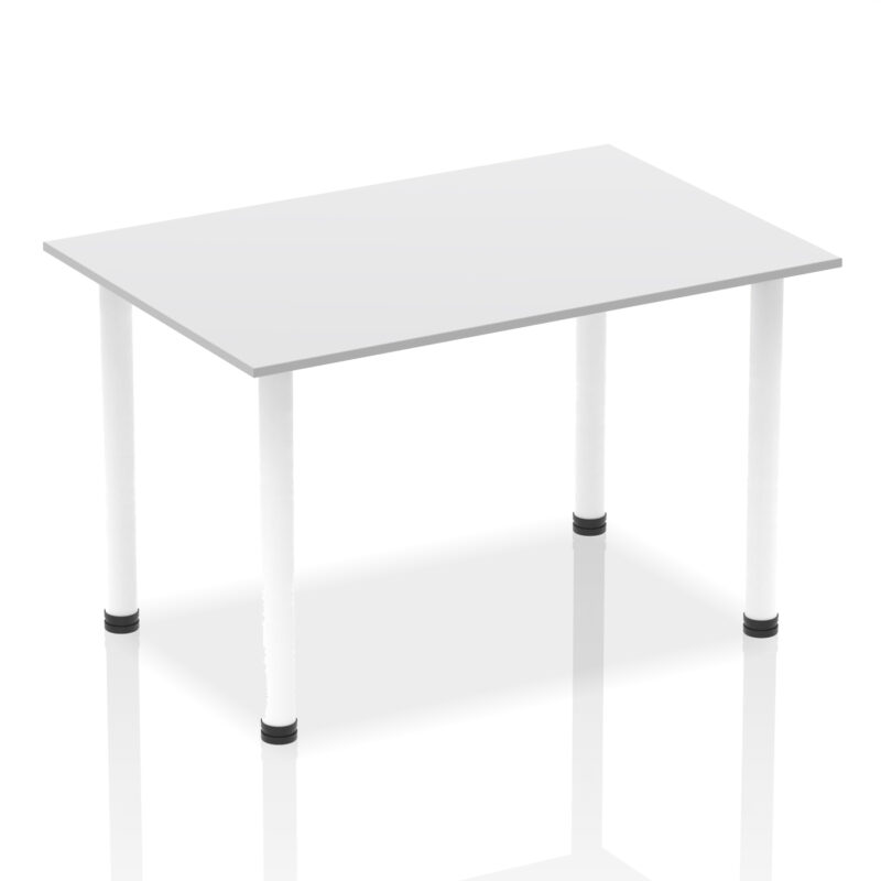 impulse 1400mm straight table with post leg