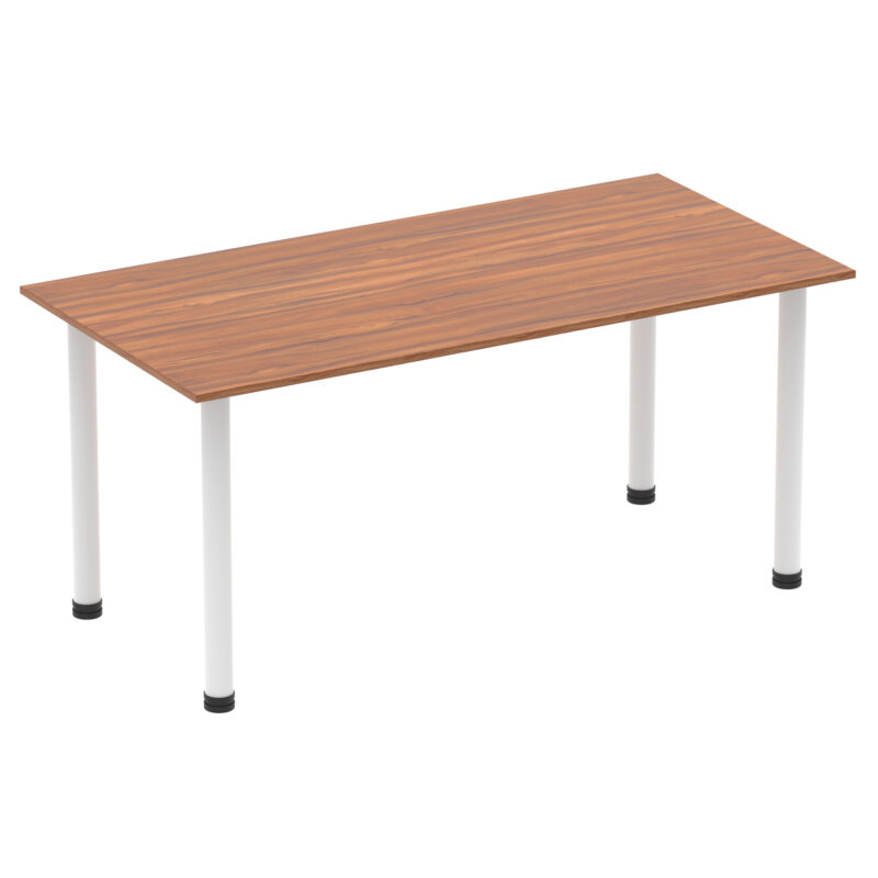 impulse 1600mm straight table with post leg