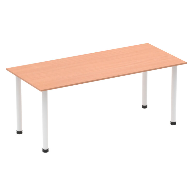 impulse 1800mm straight table with post leg
