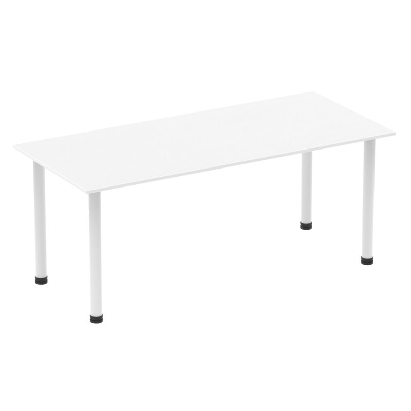impulse 1800mm straight table with post leg