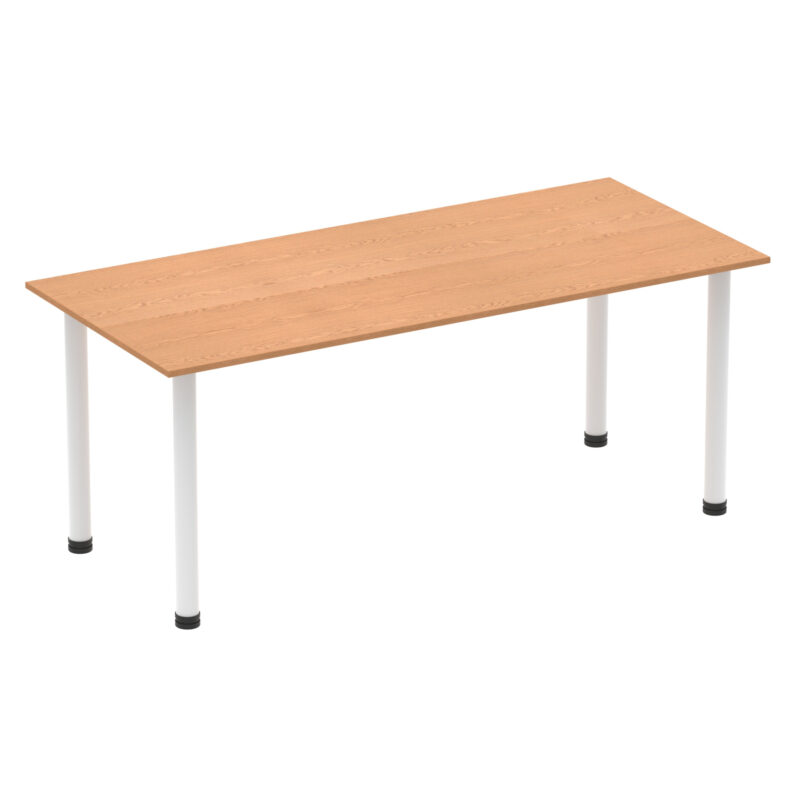 impulse 1800mm straight table with post leg