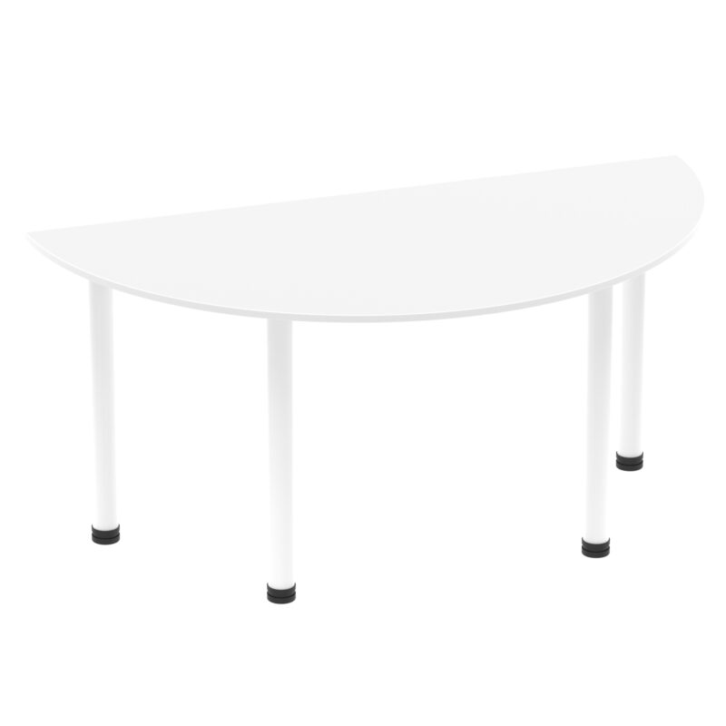 impulse semi circle table with post leg