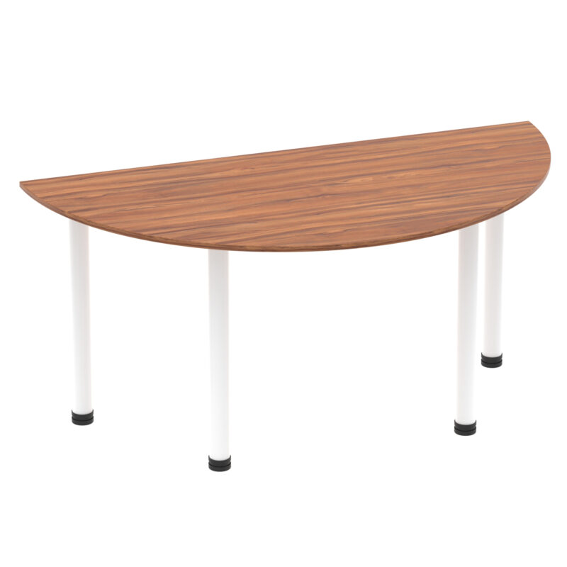 impulse semi circle table with post leg