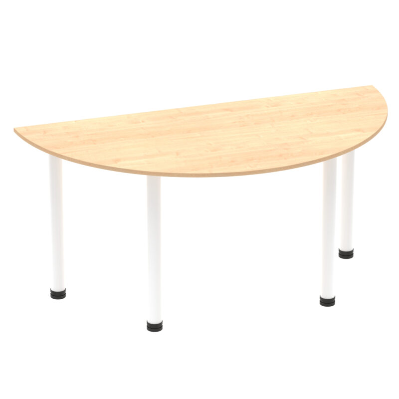 impulse semi circle table with post leg