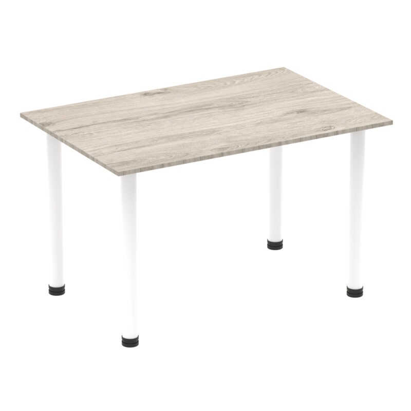 impulse 1200mm straight table with post leg