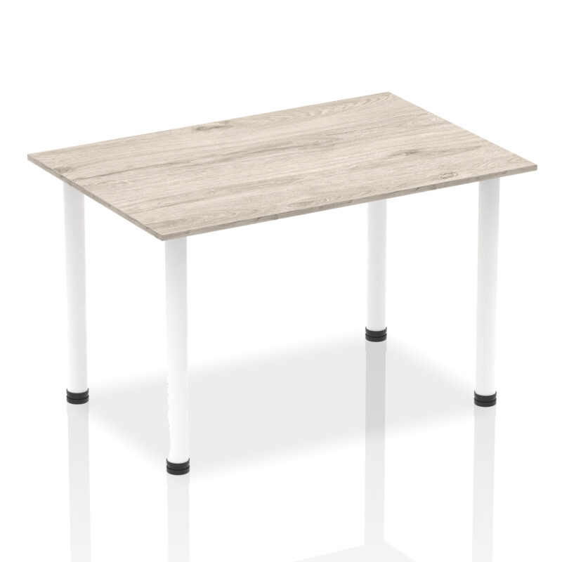 impulse 1400mm straight table with post leg