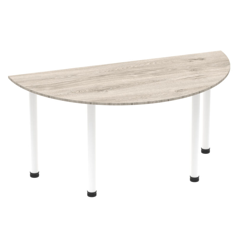 impulse semi circle table with post leg