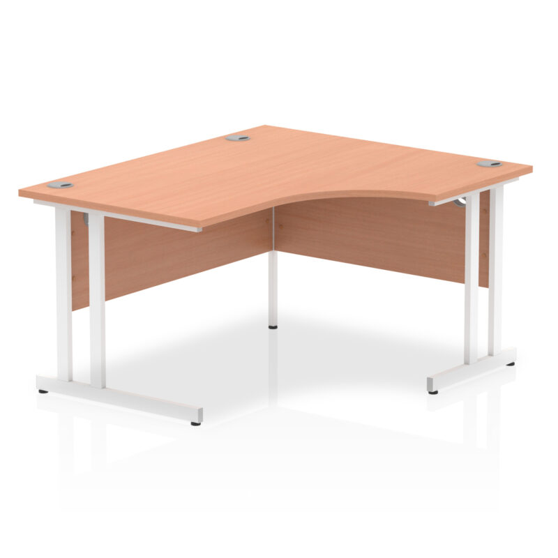 impulse 1400mm right crescent desk cantilever leg