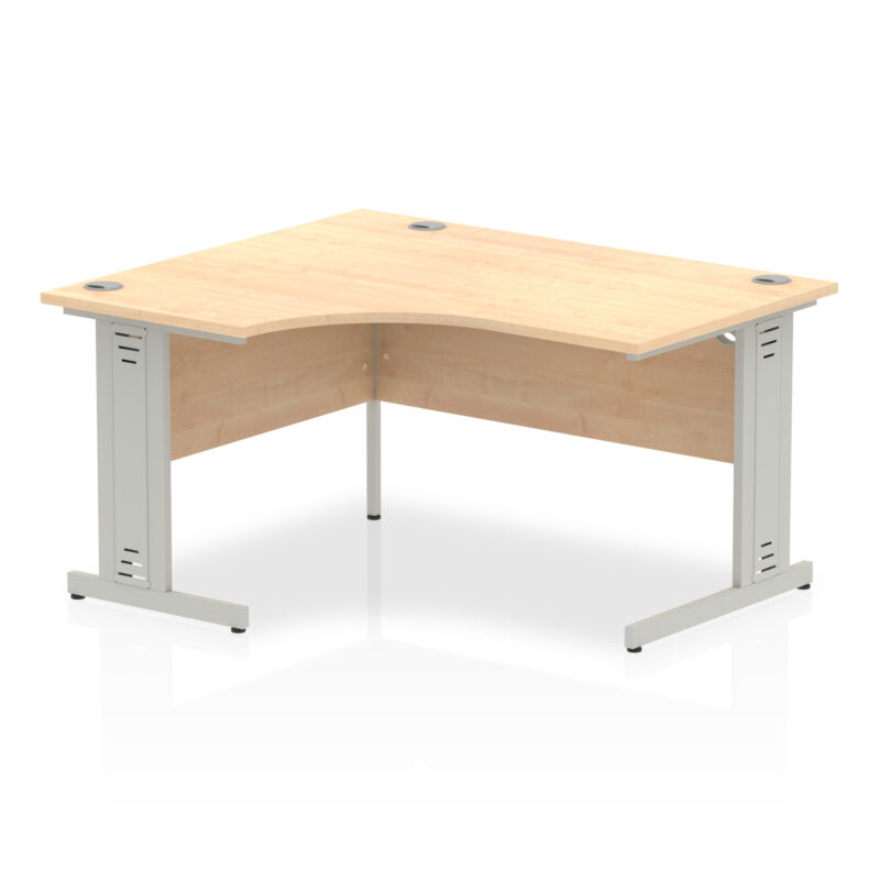 impulse 1400mm left crescent desk cable managed leg