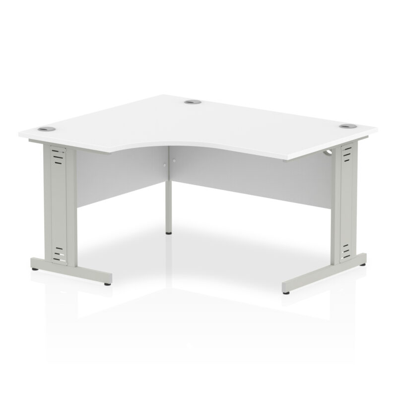impulse 1400mm left crescent desk cable managed leg