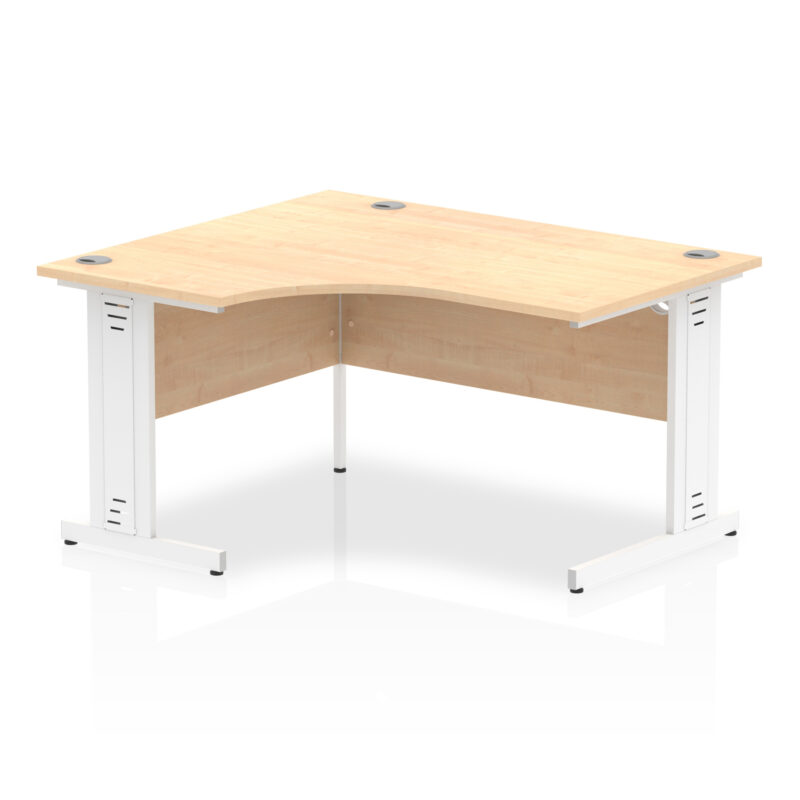 impulse 1400mm left crescent desk cable managed leg
