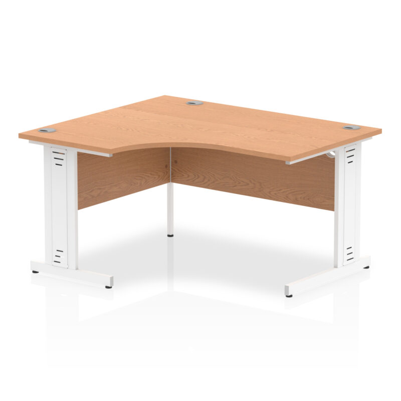 impulse 1400mm left crescent desk cable managed leg