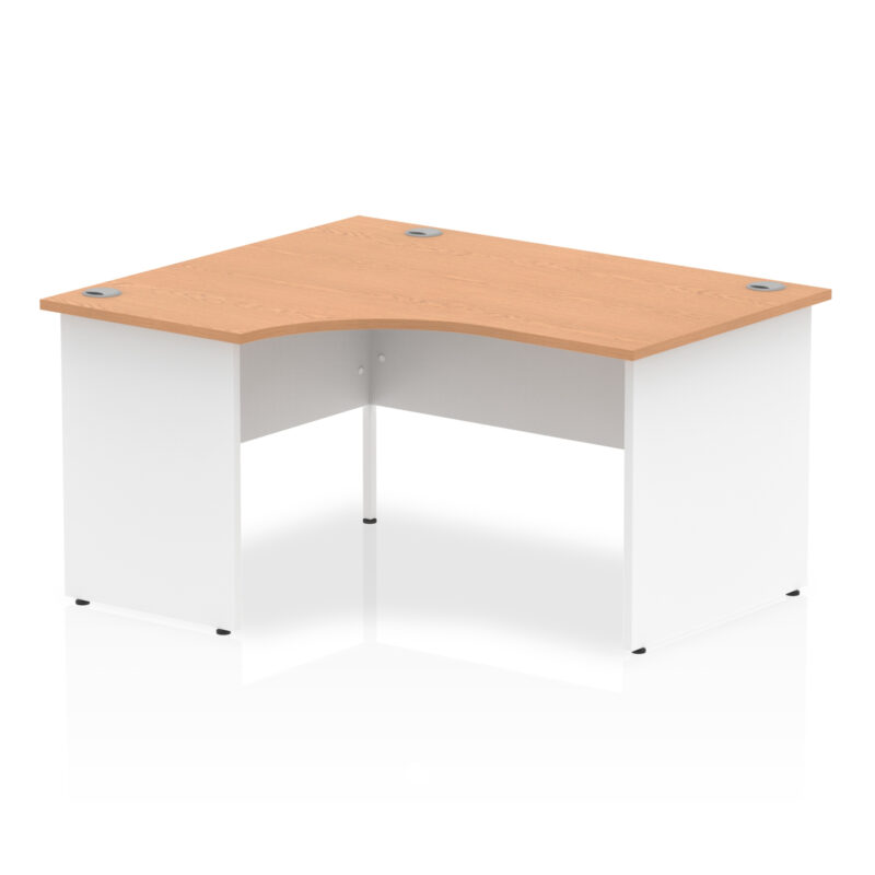impulse 1400mm left crescent desk panel end leg