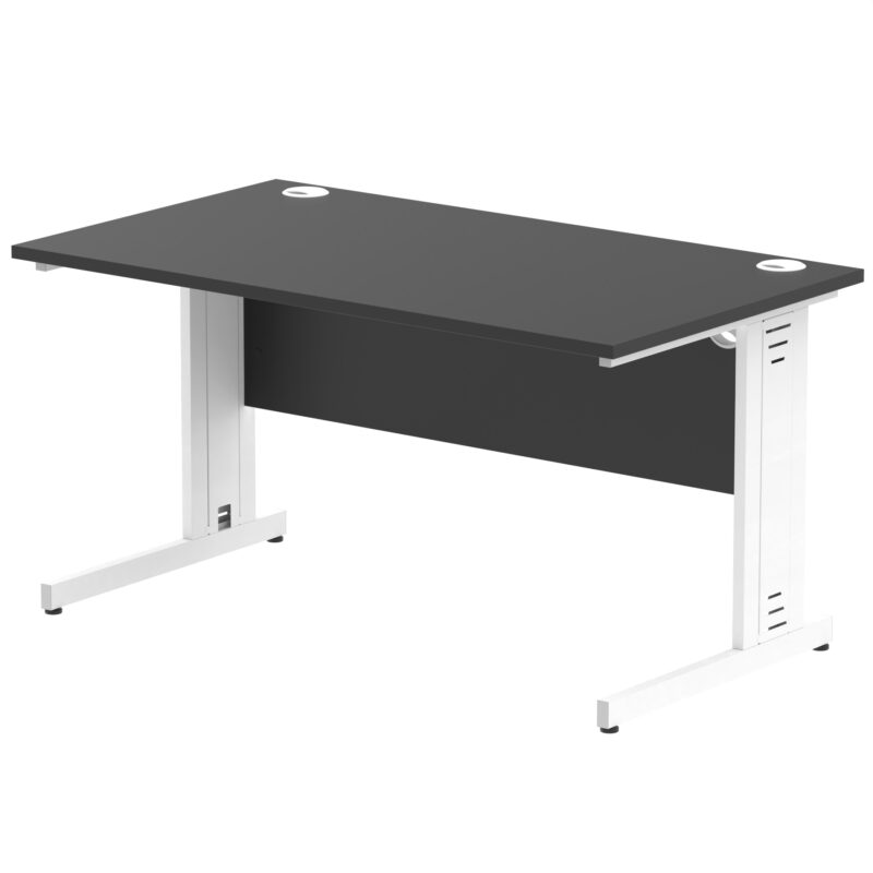 impulse 1400mm straight desk cable managed leg