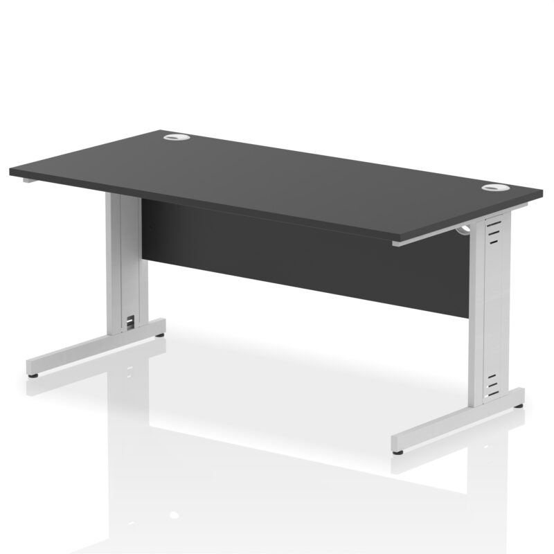 impulse 1600mm straight desk cable managed leg