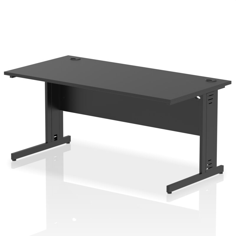 impulse 1600mm straight desk cable managed leg