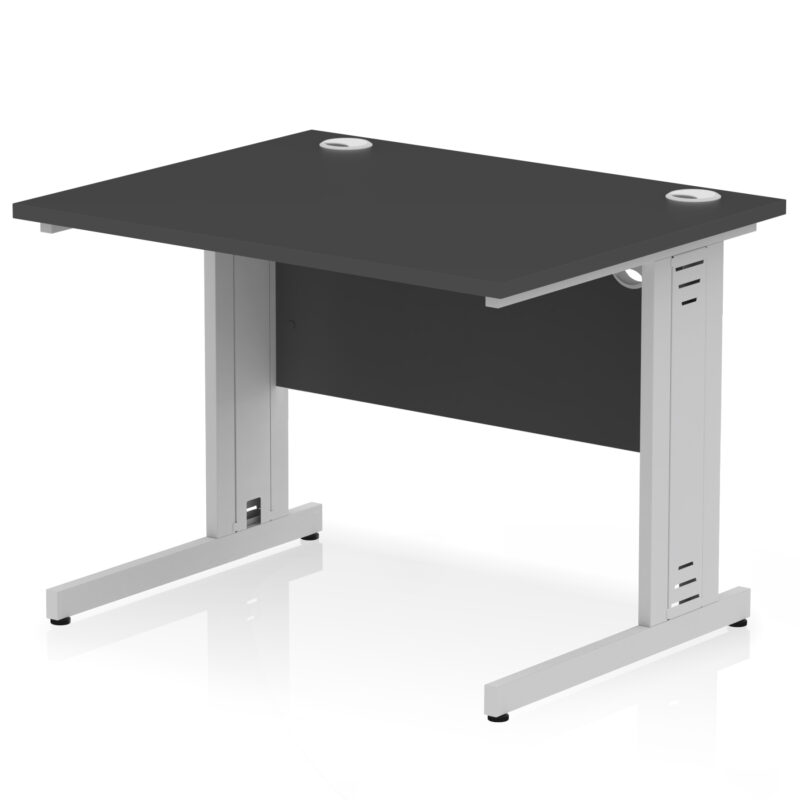 impulse 1000mm straight desk cable managed leg
