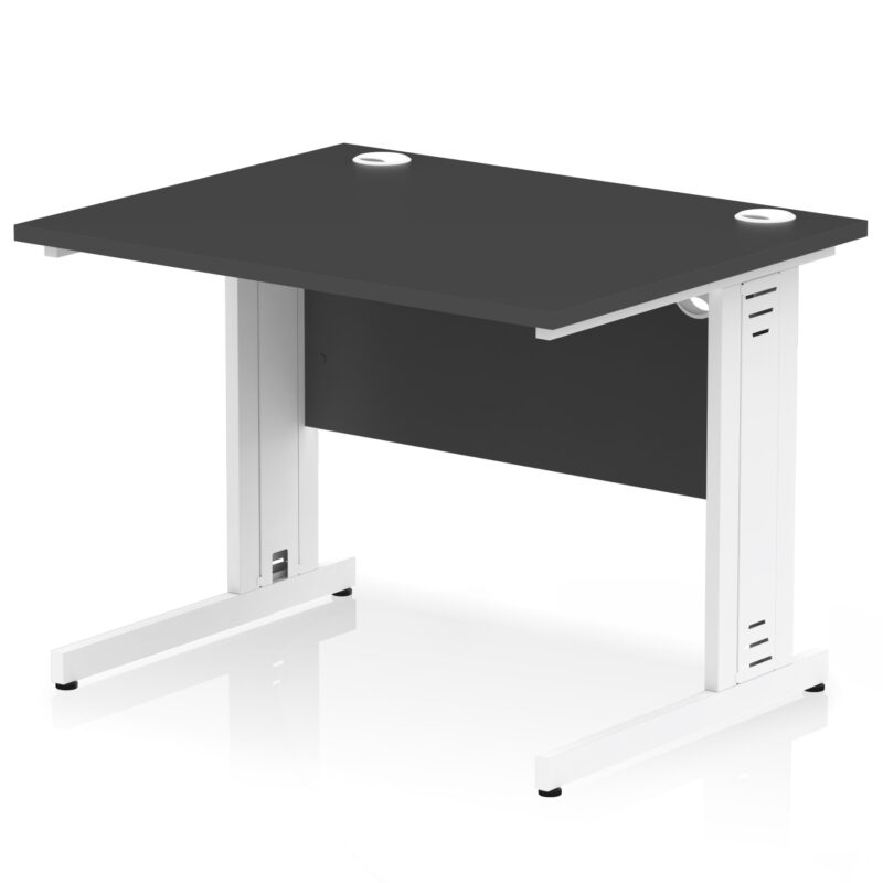 impulse 1000mm straight desk cable managed leg