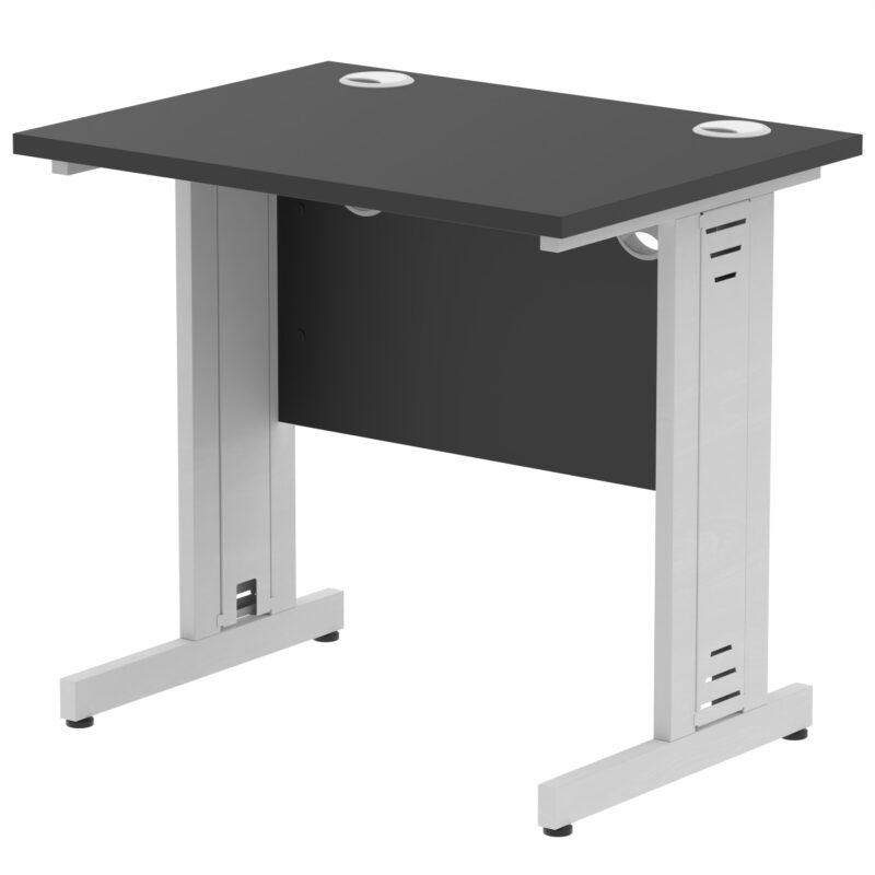 impulse 800mm slimline desk cable managed leg