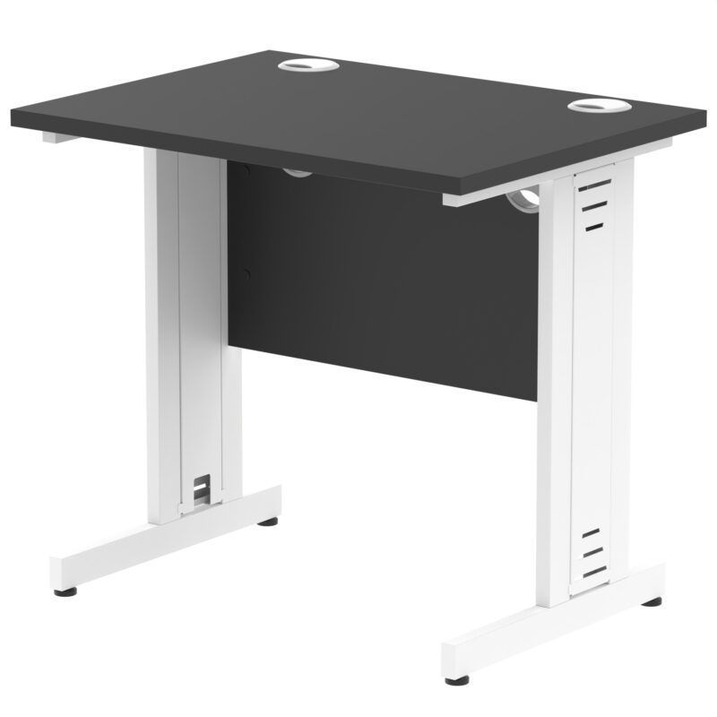 impulse 800mm slimline desk cable managed leg